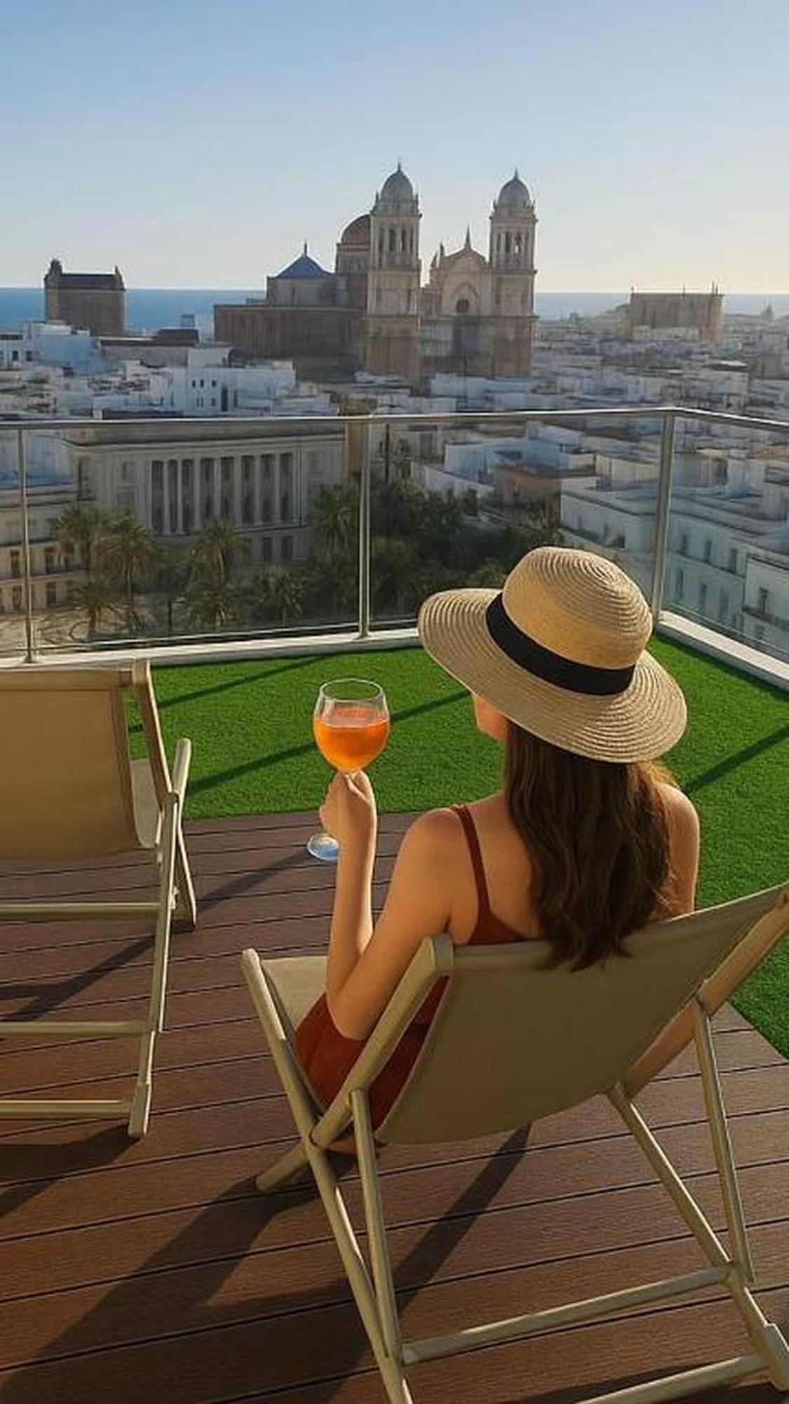 Апартаменты Skyline - Penthouse With 50M2 Private Terrace And Stunning Views Кадис Экстерьер фото